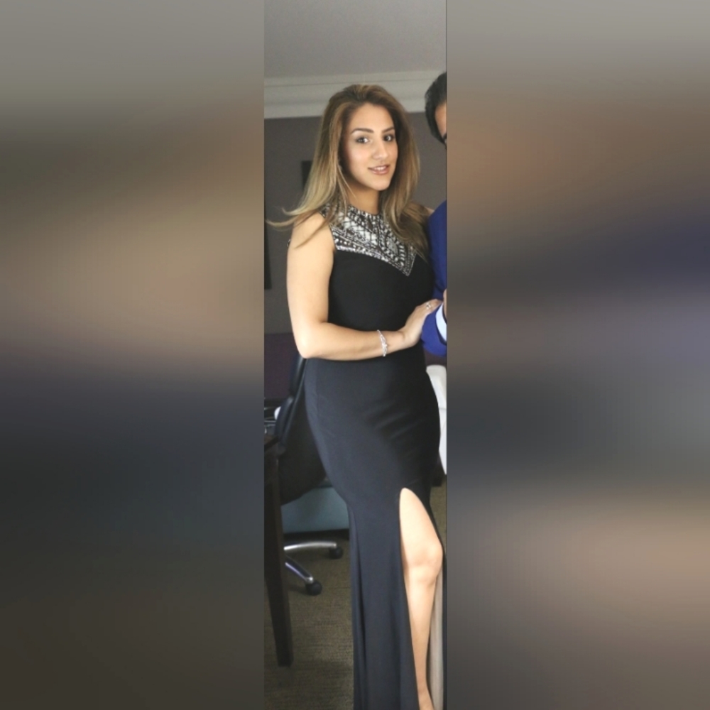 Betsy Adam Maxi black dress